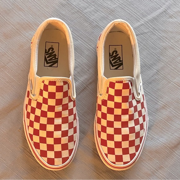 Vans Other - VANS Red Checkered Slip on Shoes X Size : 7- men’s X 8.5-women’s